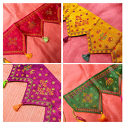 pack of 50 classic torans with woven fabric and stitched borders